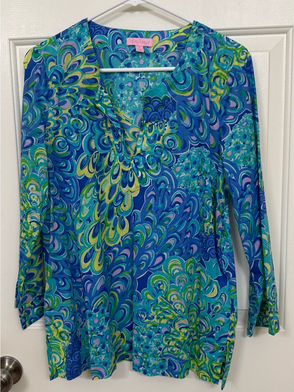 Lilly Pulitzer Amelia Island Lilly Lagoon Tunic in gorgeous blue & green